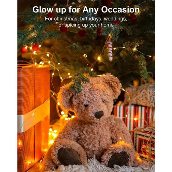 12 Pack Led Fairy Lights Battery Operated String Lights Waterproof Silver Wire - Picture 5 of 6